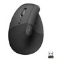 Mouse mouse vertical logitech lift para empresas para canhotos 6 botões 4000 dpi sem fio grafite sem fio