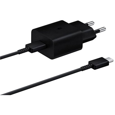 Carregador Samsung ep - t1510 usb tipo c preto + cabo usb tipo c 15w