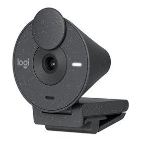 Webcam logitech brio 300 grafite full hd - usb tipo c