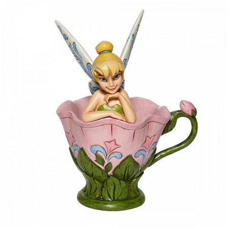 Figura enesco disney peter pan tinkerbell em flor