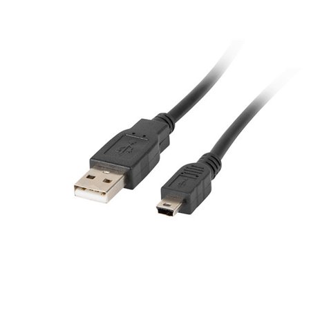 Lanberg usb 2.0 cabo macho - mini usb macho ferrite 1,8m preto