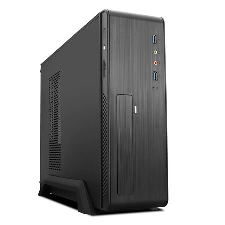 Caixa do computador tooq 3006du3c slim500w usb 3.0 leitor de cartão