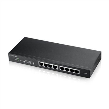 Switch 8 portas zyxel gs1915 - 8 gigabit ethernet nebulosa fanless