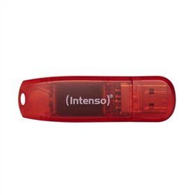 Pen drive usb 2.0 intenso arco íris 128gb vermelho