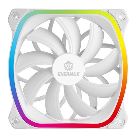 Ventilador para jogos enermax squa rgb 120 mm branco