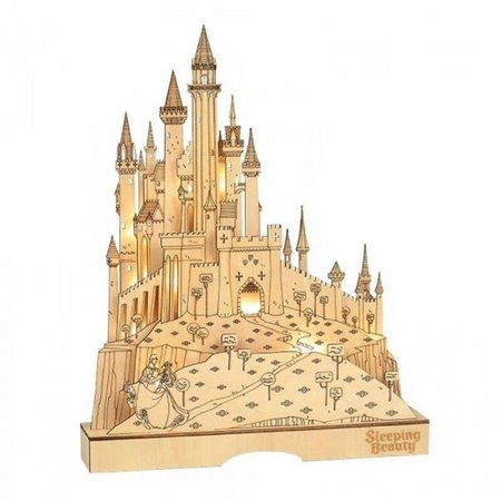 Réplica da figura enesco disney bela adormecida castelo iluminado