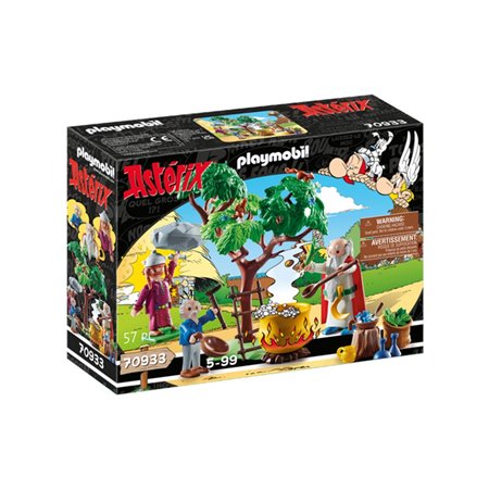 Playmobil asterix: panoramix com o caldeirão da poção mágica