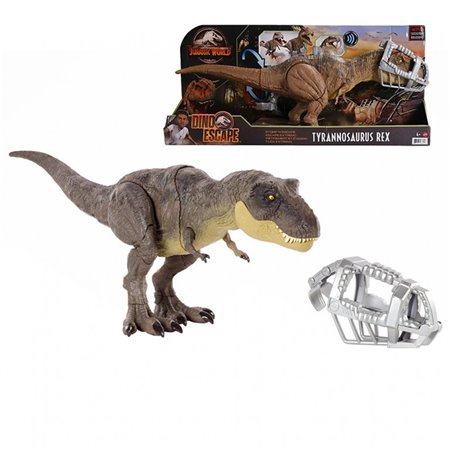 Figura Mattel Jurassic World Dino Escape Tiranossauro Rex Passos e Ataques