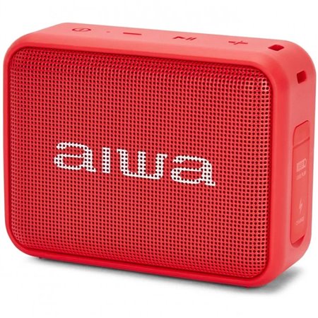 Aiwa bs-200 6w alto-falante portátil bluetooth vermelho