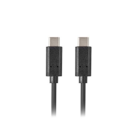 Cabo 2.0 lanberg usb tipo c macho - usb tipo c macho 0,5m preto