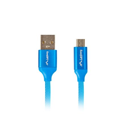 Lanberg usb 2.0 macho cabo - micro usb macho carga rápida 3.0 1,8 m azul