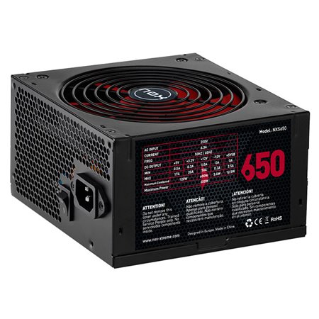 Fonte de alimentação nox nx650 atx 650w preta