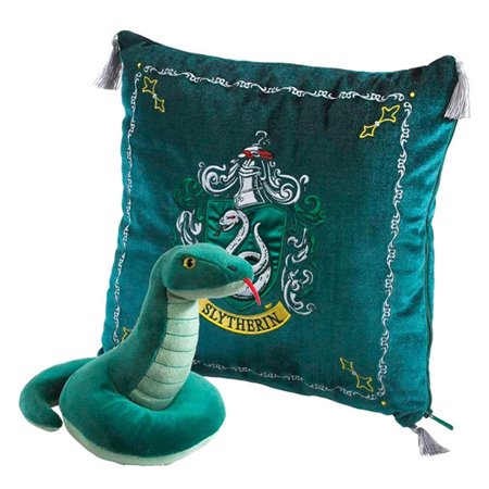 Pacote de pelúcia coleção nobre harry potter cobra de estimação sonserina + almofada sonserina