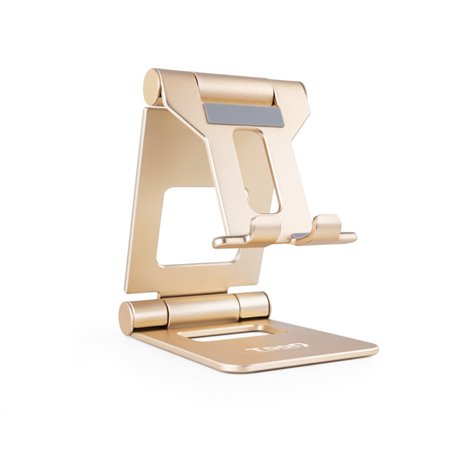 Suporte de mesa Tooq para telefone - tablet fino dobrável dourado