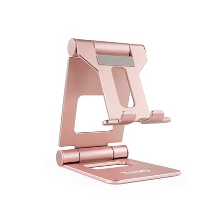 Suporte de mesa Tooq para telefone - tablet dobrável fino rosa