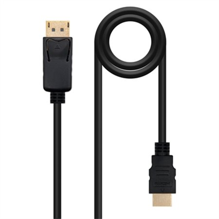 Cabo conversor Displayport para HDMI nanocabo 50cm - macho - macho - preto