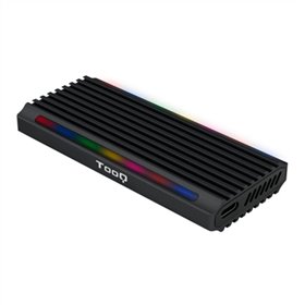 caixa externa tooq tqe - 2222b shinobi para ssd m.2 usb tipo c rgb preto