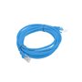 Patch cord rj45 lanberg cat.6 utp 3m fluke passado azul