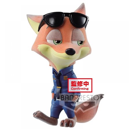 Boneco banpresto disney fofo inchado nick & judy police custome nick