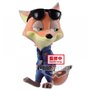 Boneco banpresto disney fofo inchado nick & judy police custome nick