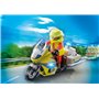 Playmobil motocicleta de emergência com luz intermitente