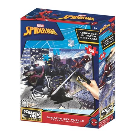 Marvel Spiderman vs Venom Prime 3D Scratch Puzzle 150 peças