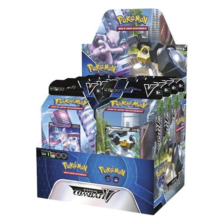 Pokemon tcg card game pokemon go mewtwo & melmetal combat deck 8 unidades espanhol