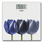 Balança de banheiro eletrônica Lay ps1075w branco azul flores 180kg