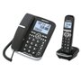 Telefone de mesa + wireless dect daewoo preto -