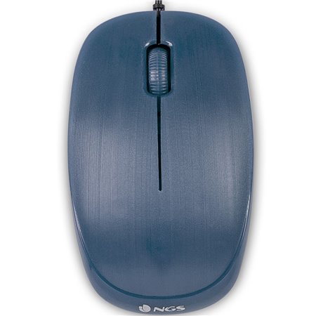 Mouse com fio ngs flameblue - óptico - 1000dpi - 2 botões + rolagem - ergonômico - usb - azul