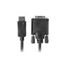 Displayport cabo lanberg macho - dvi - d macho 24+1 1,8 m preto