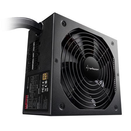 fonte de alimentação sharkoon wpm gold zero atx 750w 80+ preto