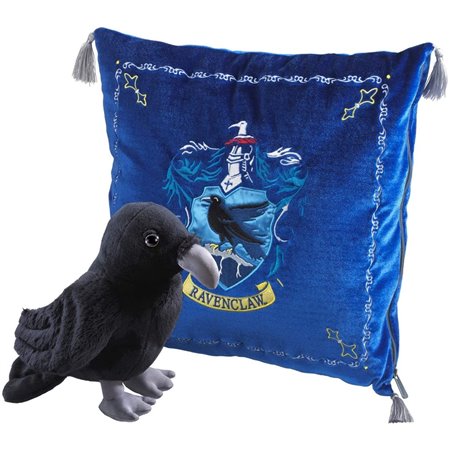 Pacote de pelúcia coleção nobre harry potter raven animal de estimação ravenclaw + almofada ravenclaw