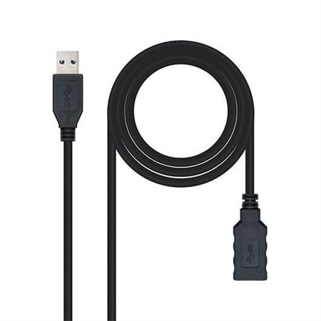 Cabo USB tipo a 3.0 para usb tipo a 3.0 nanocabo 1m preto macho - fêmea