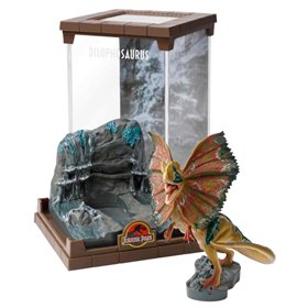 Figura a coleção nobre jurassic park dilophosaurus bendyfig diorama