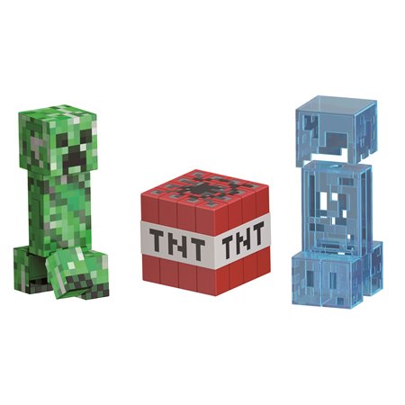 Figura mattel creeper de nível de diamante do minecraft