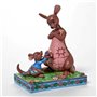 Figura enesco disney winnie the pooh flores kangu e roo