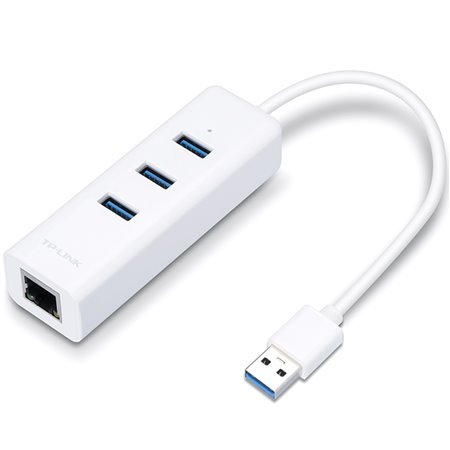 Adaptador USB para gigabit ethernet + 3 portas usb 3.0 tp link hub