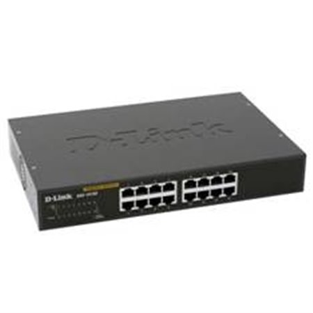 Switch 16 portas 10 - 100 - 1000 gigabit metal cobre desktop switch d - link