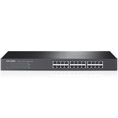 Switch 24 portas 10 - 100 19 polegadas tp link