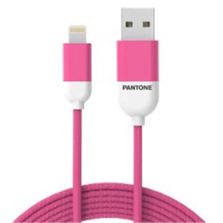 Nylon Pantone Lightning para cabo USB 1,5 m rosa