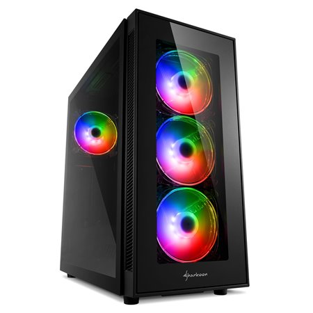 sharkoon tg5 pro caixa atx 2xusb3.0 2xusb2.0 sem fonte rgb