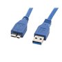 Lanberg usb 3.0 macho - cabo micro usb macho 0,5m azul