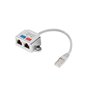 Lanberg splitter adaptador ethernet ftp rj45 para 2x rj45