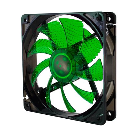 Ventilador de caixa nox cool fan led 120mm led verde preto