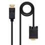 Displayport para vga cabo conversor nanocabo 1m - macho - macho - preto