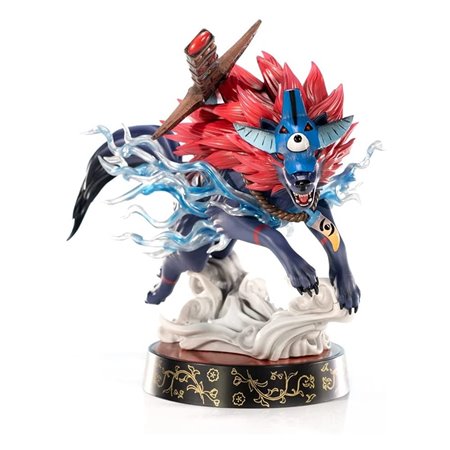 Figura primeiras 4 figuras okami oki forma de lobo estátua de edição padrão