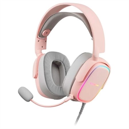 Fones de ouvido para jogos Mars mhaxp rosa jack 3,5 mm + usb com microfone compatível com windows - ps4 - xbox one - nintendo sw