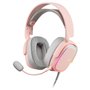 Fones de ouvido para jogos Mars mhaxp rosa jack 3,5 mm + usb com microfone compatível com windows - ps4 - xbox one - nintendo sw