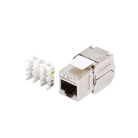 Lanberg cat.7 ftp rj45 180º conector keystone sem ferramentas